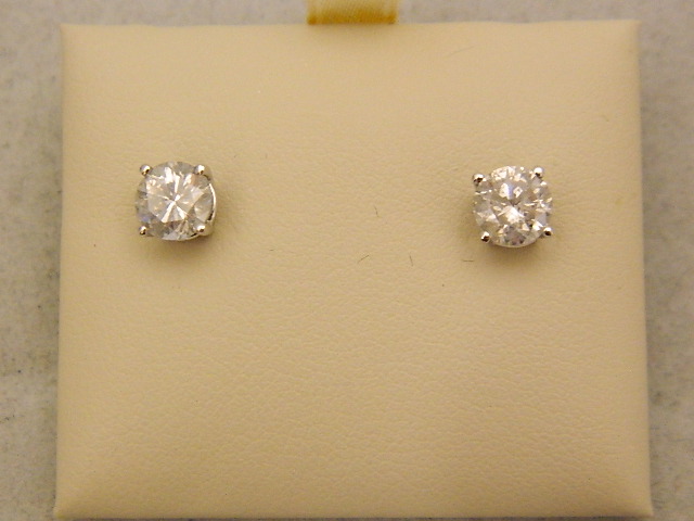 0.40ct Diamond Stud Earrings-Solid Gold Earrings 18K Yellow Gold