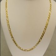 14k-Yellow-Gold-18″-4.00mm-Figaro-Link-Necklace