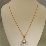 18k-Yellow-Gold-Tahitian-Pearl-Pendant-w/16"-Cable-Link-Chain