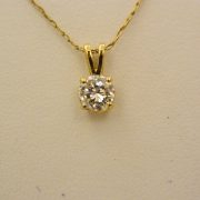 14k-Yellow-Gold-0.53CT-Round-Solitaire-Diamond-Pendant-w/22"-Fancy-Link-Chain-1