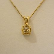 14k-Yellow-Gold-0.53CT-Round-Solitaire-Diamond-Pendant-w/22"-Fancy-Link-Chain-2