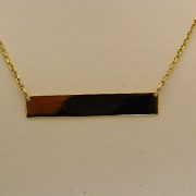 14k-Yellow-Gold-1-1/2"-Engraveable-Bar-Necklace-w/18"-Cable-Link-Chain-1